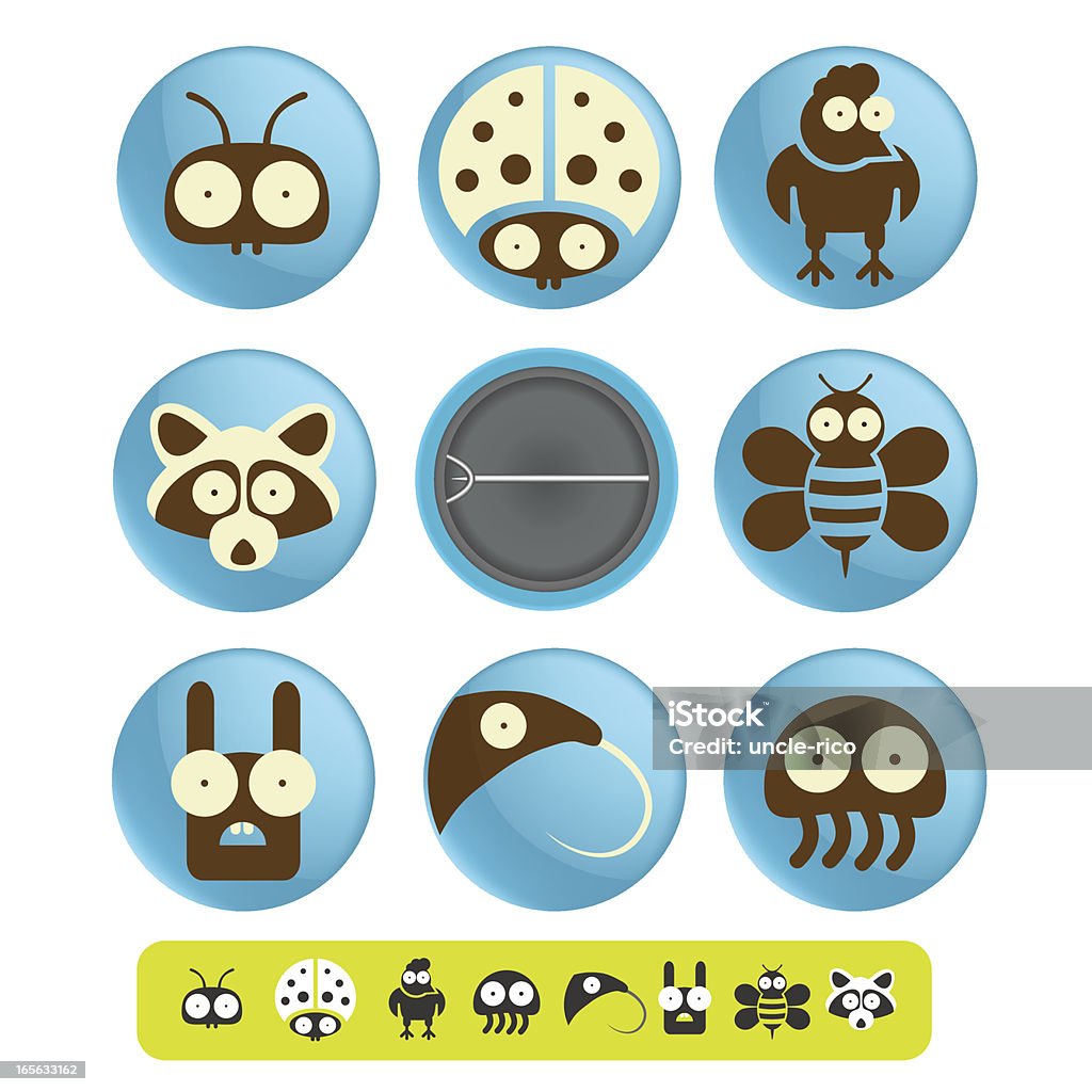 Funny badges and pins icon Vector set of funny badges and pins. All elements on editable separate layers.  Badge stock vector