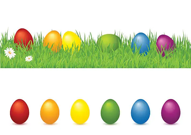 Vector illustration of colored easter egg