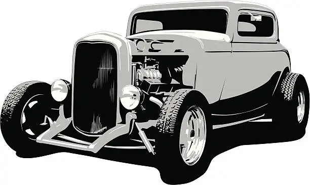 Vector illustration of Hot Rod Coupe - 1932