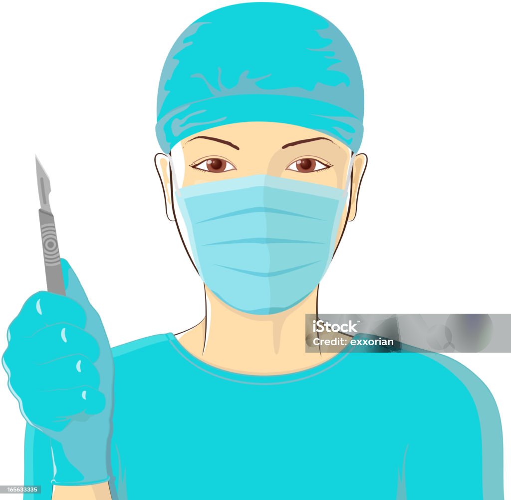 Chirurg - Grafika wektorowa royalty-free (Skalpel)