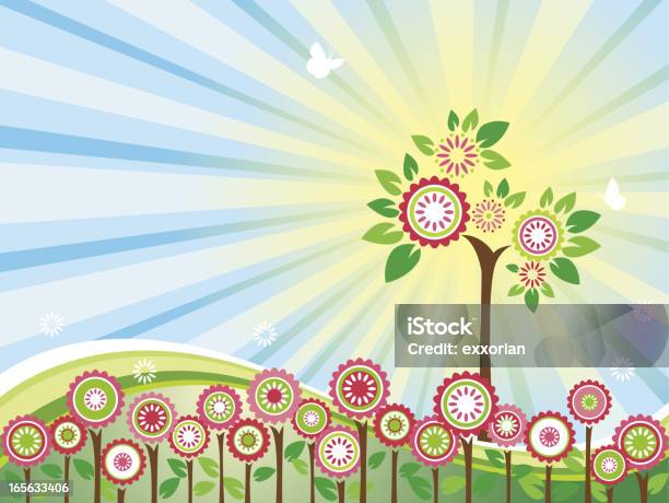 Vector Spring Scenes Spring Scene Stock Illustration - Download Image Now - Abstract ...