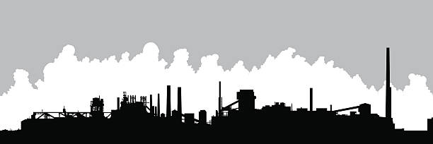 Industrial Panorama vector art illustration