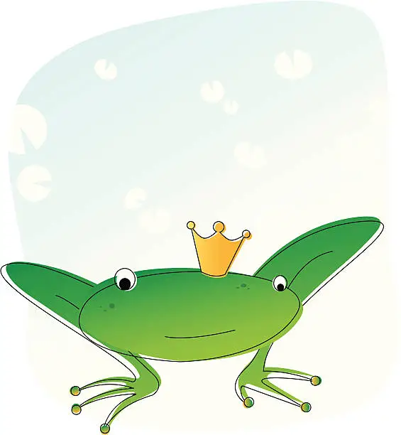Vector illustration of Frog Prince