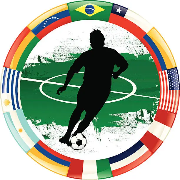 Vector illustration of America's soccer