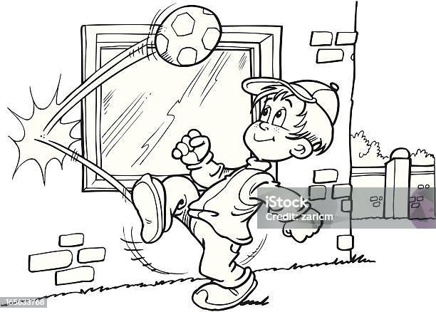 Child With Ball Stock Illustration - Download Image Now - Boys, Child, Drawing - Activity