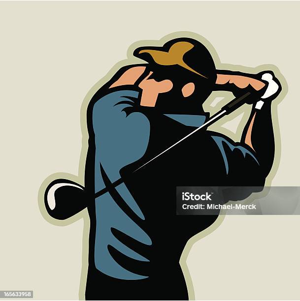 Oscillazione Di Golf - Immagini vettoriali stock e altre immagini di Golf - Golf, Swing, Uomini