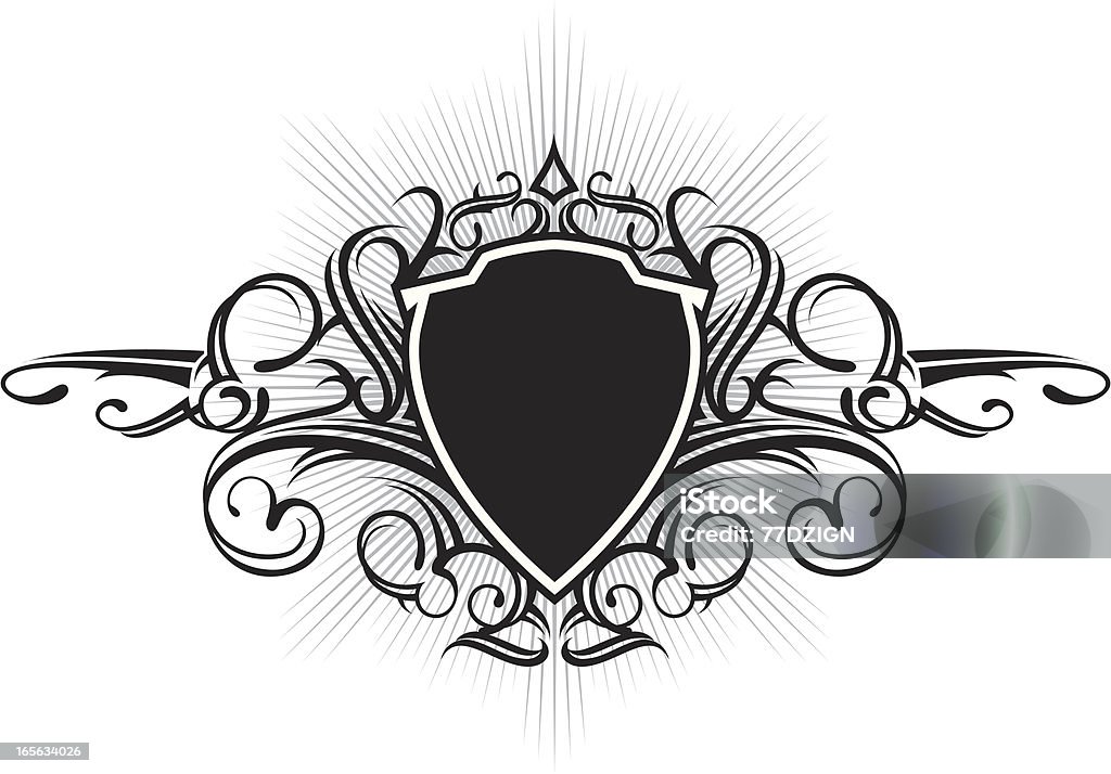 Emblema ornamentada - Vetor de Brasão de armas royalty-free