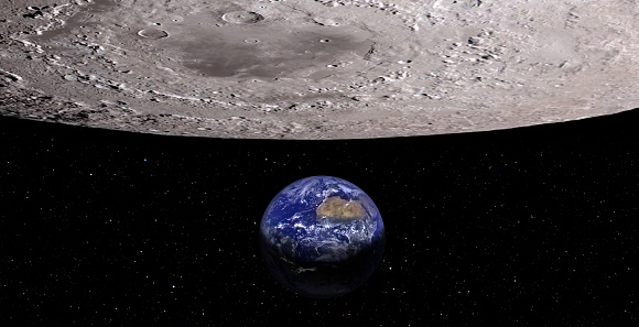 Moon:  https://moon.nasa.gov/news/155/theres-water-on-the-moon/\n\n\nEarth:   https://www.nasa.gov/sites/default/files/thumbnails/image/earth_and_limb_m1199291564l_color_2stretch_mask_0.jpg\n\n\nStars:    https://esahubble.org/images/heic0910t/\n\n\n\nThe Earth as Seen from the Surface of the Moon \