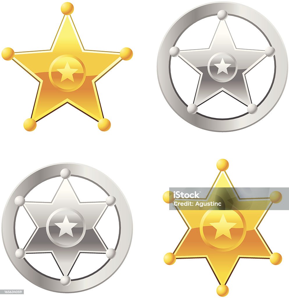 Sheriff Badges - Lizenzfrei Stern - Form Vektorgrafik