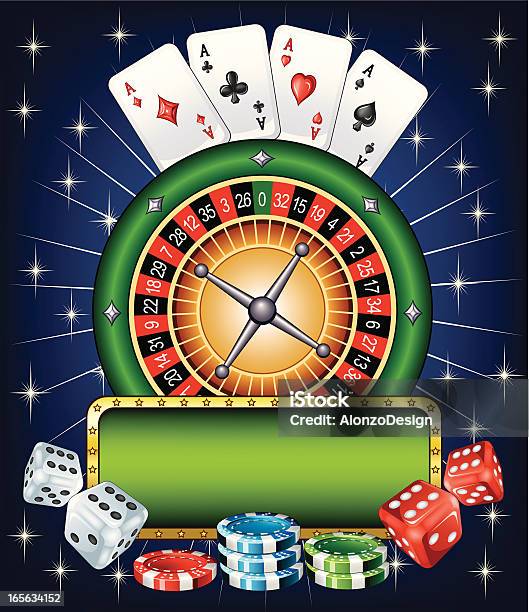 Roulette Und Glücksspiel Ellements Stock Vektor Art und mehr Bilder von Bildhintergrund - Bildhintergrund, Chance, Erfolg