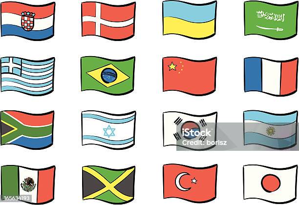 Flagi Świata - Stockowe grafiki wektorowe i więcej obrazów Flaga - Flaga, Korea, Japonia