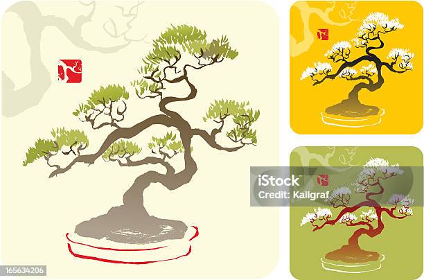 Bonsai - Arte vetorial de stock e mais imagens de Bonsai - Bonsai, Ilustração, Caneta e Tinta