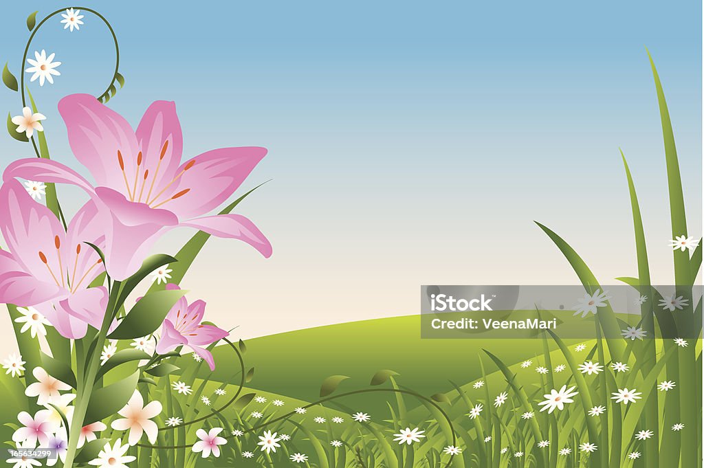 Fond de printemps magnifique - clipart vectoriel de Beauté de la nature libre de droits
