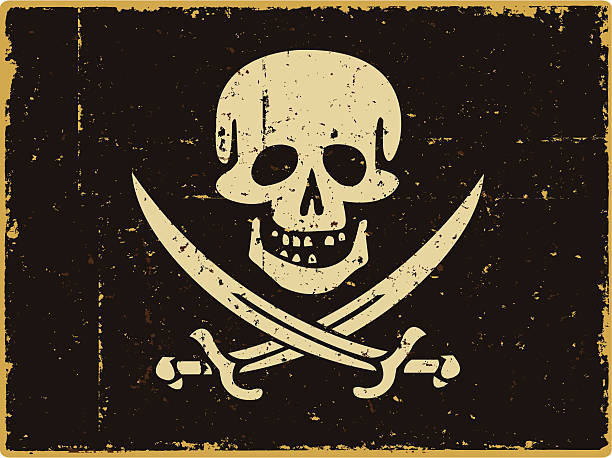 Bекторная иллюстрация Пиратский флаг