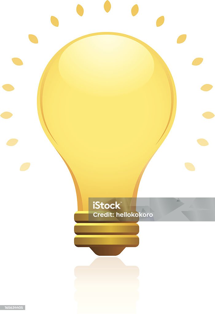 Bright Light Bright radiant light bulb. Files included are EPS, AI8, AI CS2, PDF, high resolution JPG.  Business stock vector