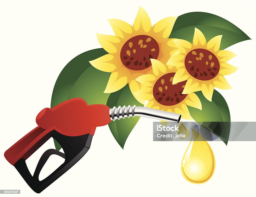 Tournesol bio fuel - clipart vectoriel de Biocarburant libre de droits