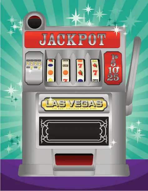 Vector illustration of Slot machine