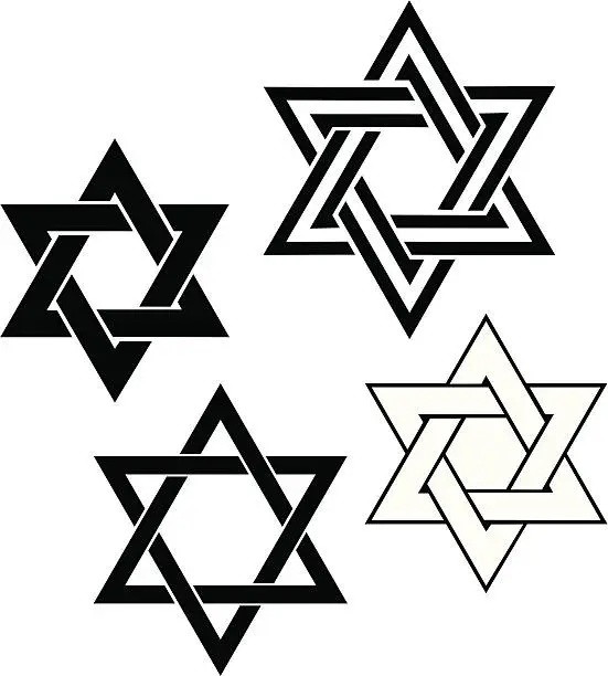 Vector illustration of star of David