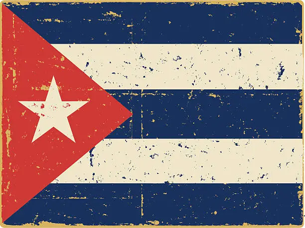 Vector illustration of Cuban Flag
