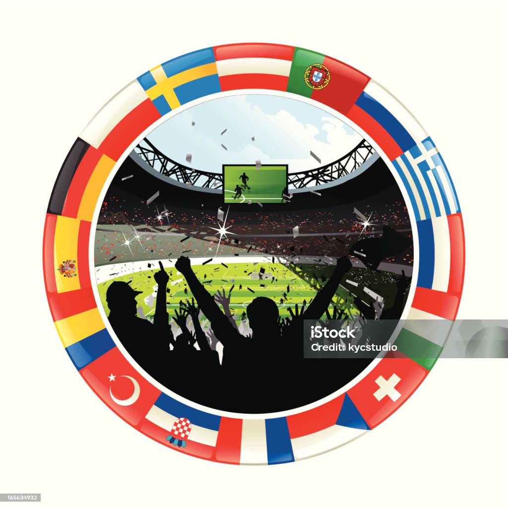 match de football européen - clipart vectoriel de Activité libre de droits