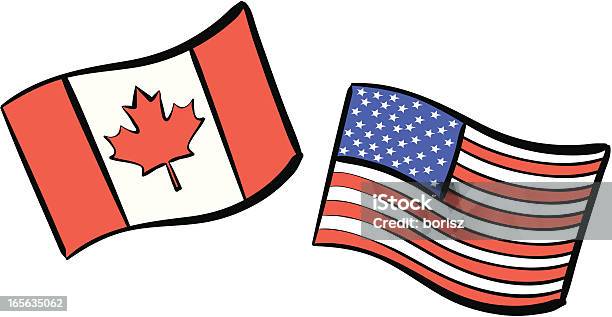 Negli Sua Canada - Immagini vettoriali stock e altre immagini di America del Nord - America del Nord, Bandiera, Bandiera degli Stati Uniti