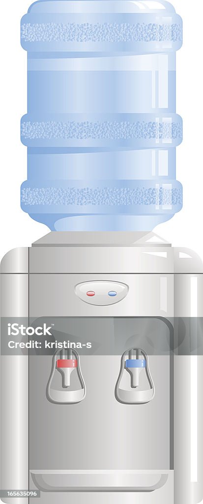 Refrigeradora de agua - arte vectorial de Agua purificada libre de derechos