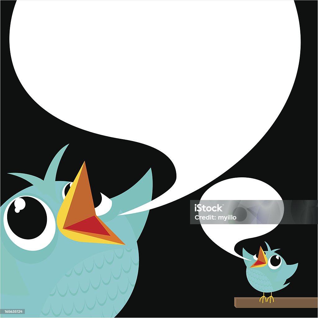 Vogel, Twitter, bluebird, feed, social-media, text, folgen, Comic, - Lizenzfrei Blau Vektorgrafik