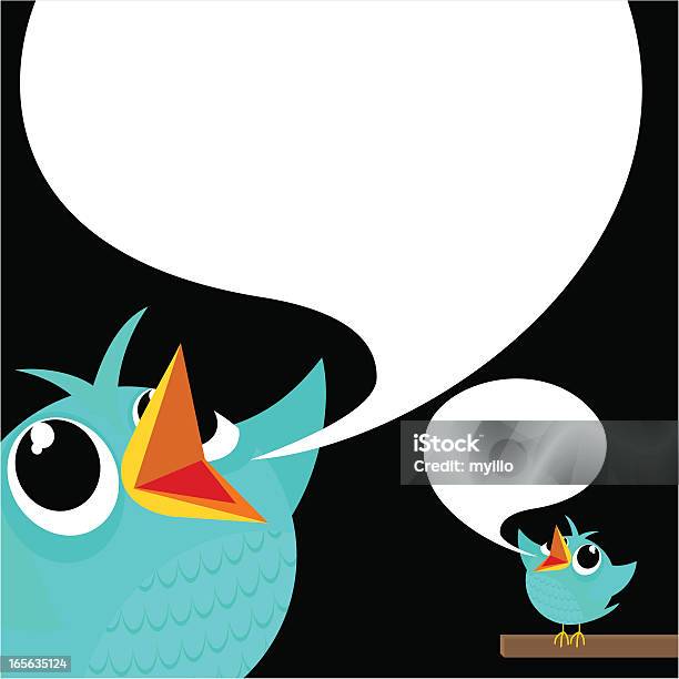 Vogel Twitter Bluebird Feed Socialmedia Text Folgen Comic Stock Vektor Art und mehr Bilder von Blau
