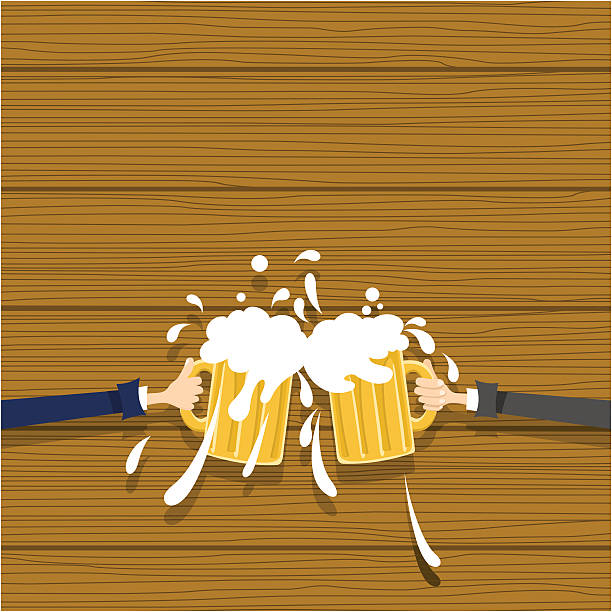 Bussinesmen toasting Two bussinesmen toasting. Please see some similar pictures in my lightboxs: background of a cheers beer mugs stock illustrations