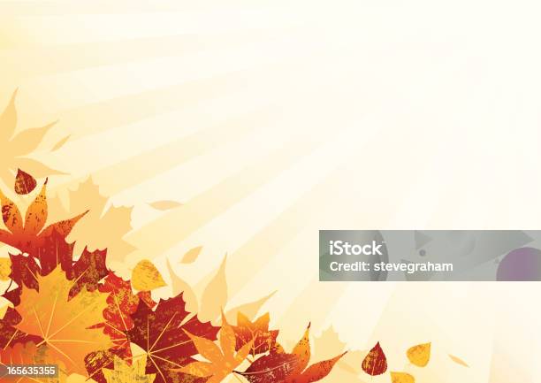 Autumn Background Stock Illustration - Download Image Now - Autumn, Backgrounds, Gold Colored