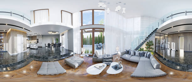 istock 360 panorama of the living interior. 1656353671