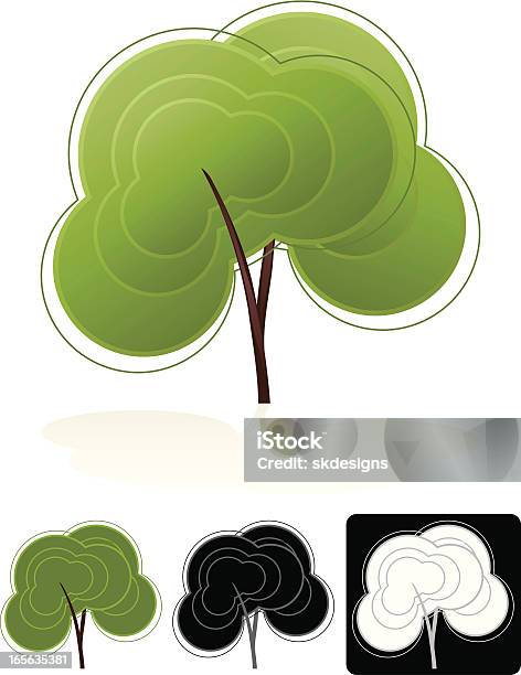 Bäume Und Blätter Designelement Emblem Set Stock Vektor Art und mehr Bilder von Allgemein - Allgemein, Ast - Pflanzenbestandteil, Baum
