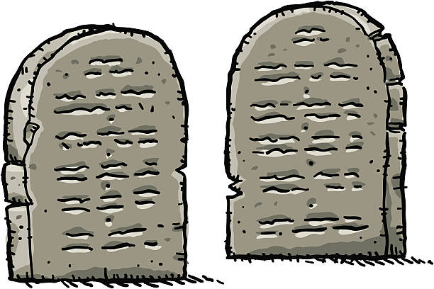 Ten Commandments vector art illustration