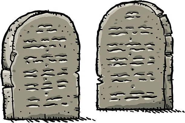Vector illustration of Ten Commandments