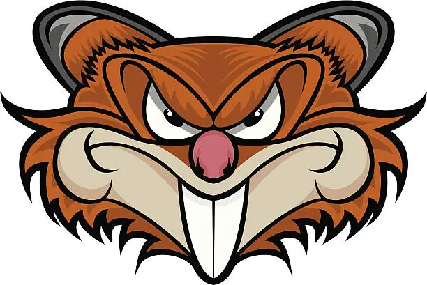 Vector illustration of Hamster Head Mascot