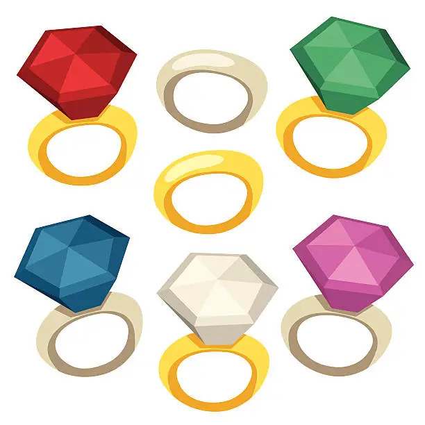 Vector illustration of Variety of Rings