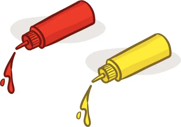 Vector illustration of Condiments