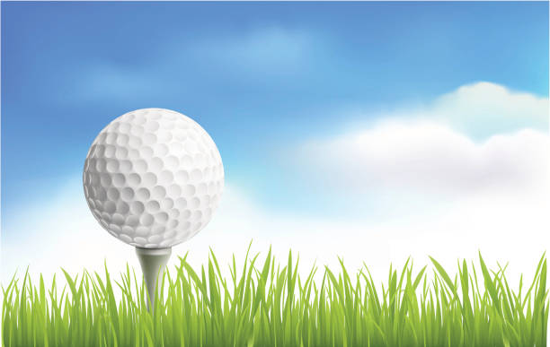 ilustrações, clipart, desenhos animados e ícones de bola de golfe - golf background