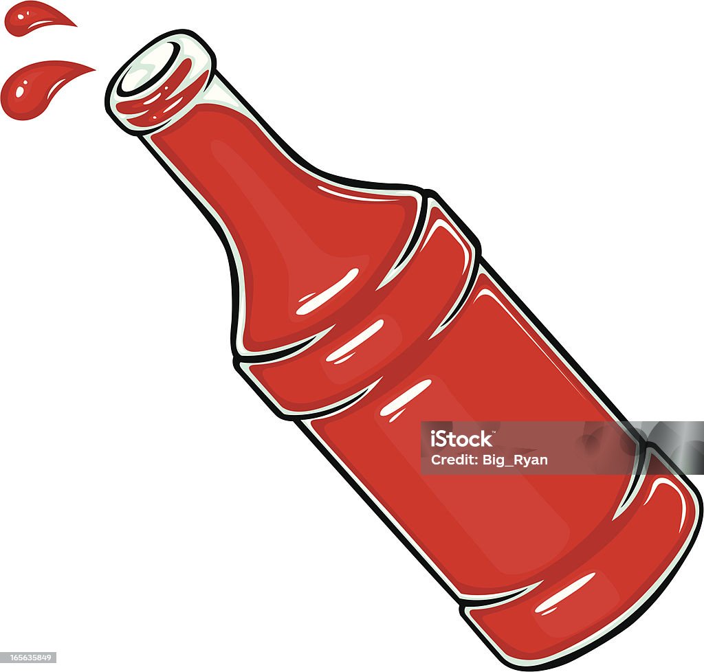 Salsa de botella - arte vectorial de Botella libre de derechos