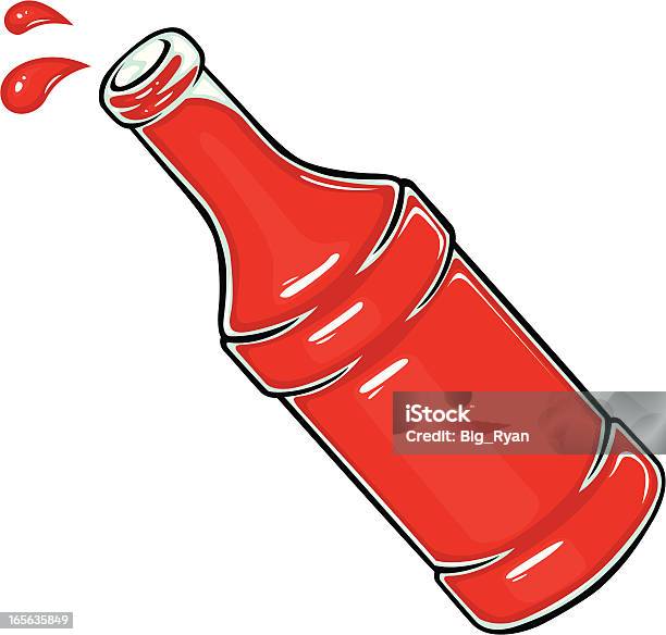 Ilustración de Salsa De Botella y más Vectores Libres de Derechos de Botella - Botella, Salsa picante, Echar