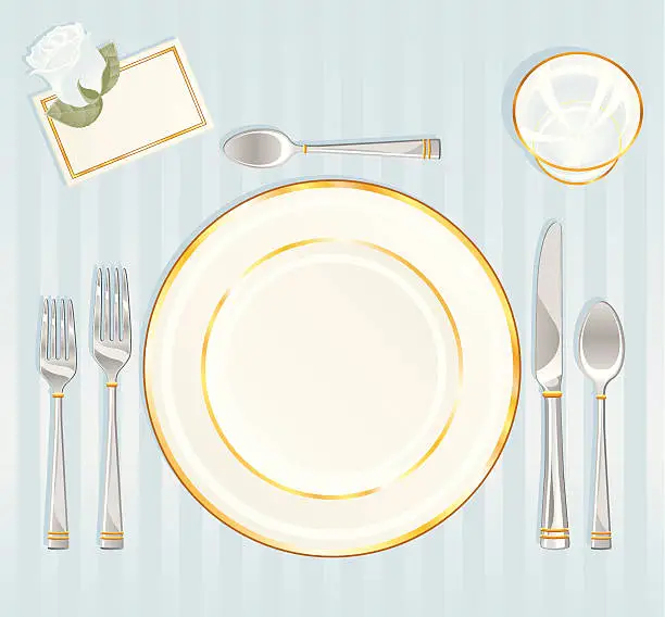 Vector illustration of Formal Place Setting