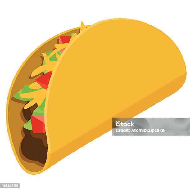 Ilustración de Taco y más Vectores Libres de Derechos de Taco - Alimento - Taco - Alimento, Vector, Ilustración