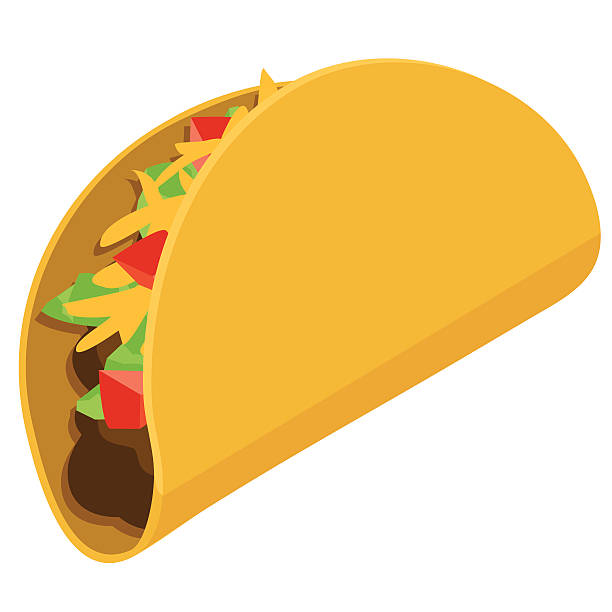 Taco A cartoon taco in a multi-layer eps for easy editing in your vector program. tacos stock illustrations