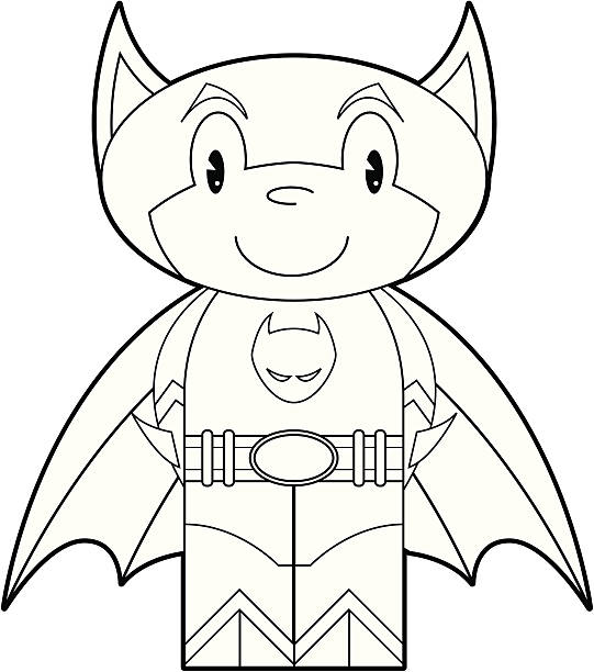 Colour In Cat Boy Superhero Stock Illustration - Download Image Now - Line  Art, Superhero, Black And White - iStock