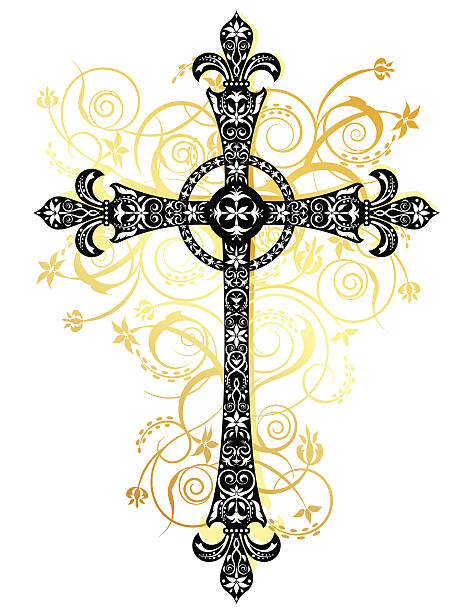 Stylized Cross vector art illustration