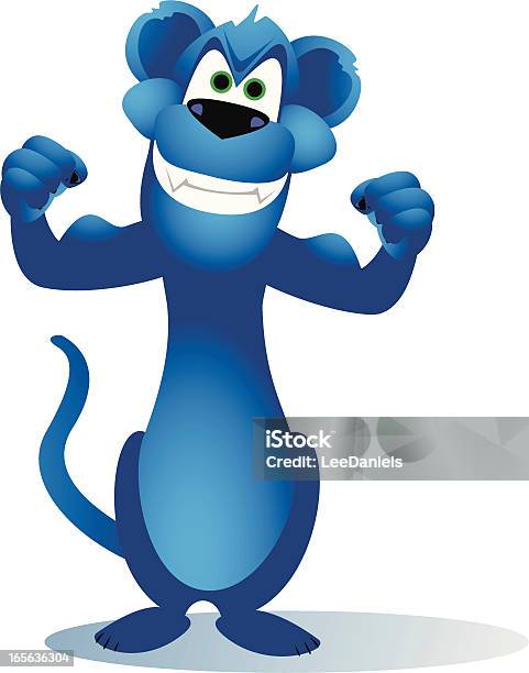Panther Flexing His Muscles Stock Illustration - Download Image Now - Flexing Muscles, Animal, Anthropomorphic Smiley Face