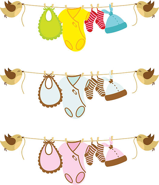 Baby banner Design for the top of your greeting card, web...Please see some similar pictures in my lightboxs: girl flying in blue air with birds stock illustrations