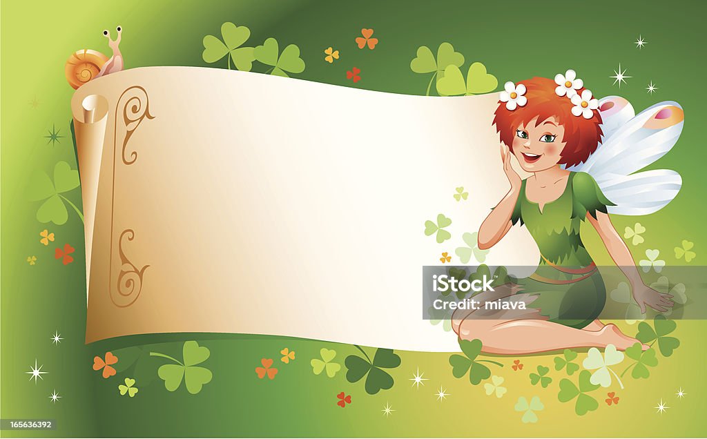 Dziewczyny elf karty - Grafika wektorowa royalty-free (Elf)