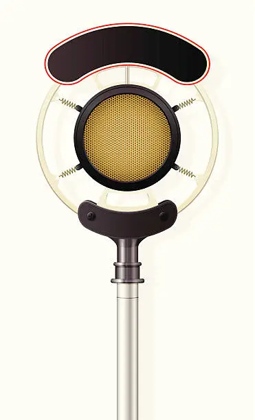 Vector illustration of microphone