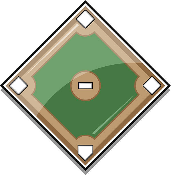 Bекторная иллюстрация Глянцевые Бейсбольное поле